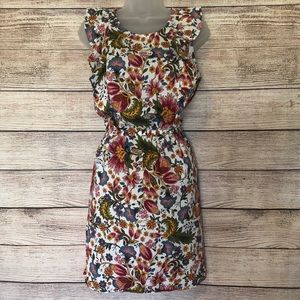 City Streets Floral Sleeveless Ruffle Dress
